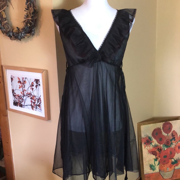 VINTAGE 60’s MOVIESTAR brand Size 36 Wicked Sexy BabyDoll Transparent Pleats USA - Picture 7 of 16